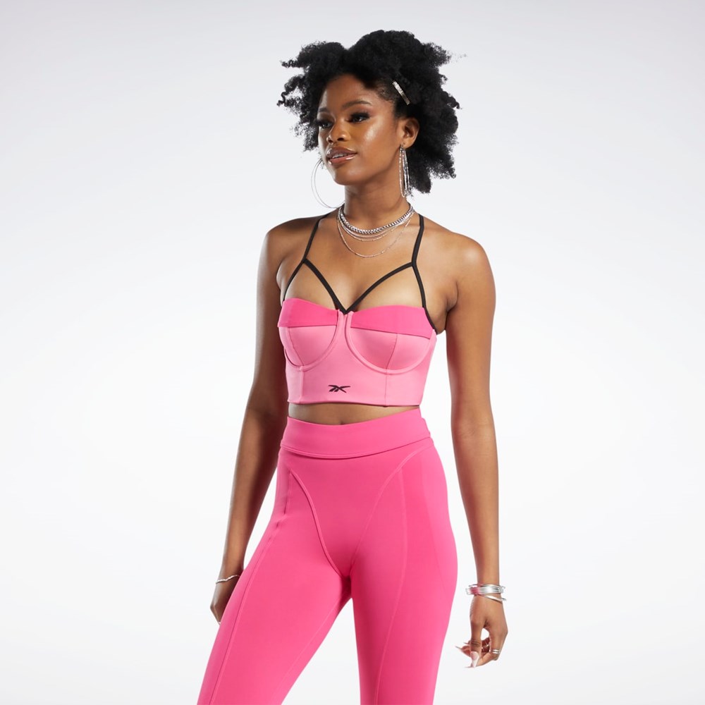 Reebok Cardi B Bralette Lyserød Lyserød | FBO049276