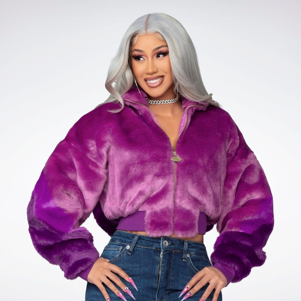 Reebok Cardi B Fur Ombre Jacket (Unisex) Ultraberry | WFE435079