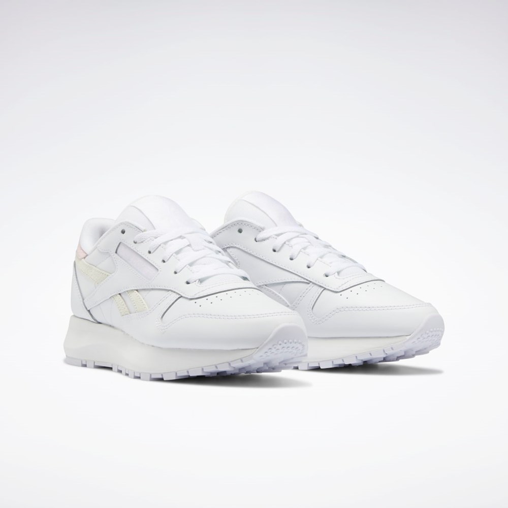 Reebok Classic Leather SP Shoes Hvide Hvide Lyserød | SNU173496