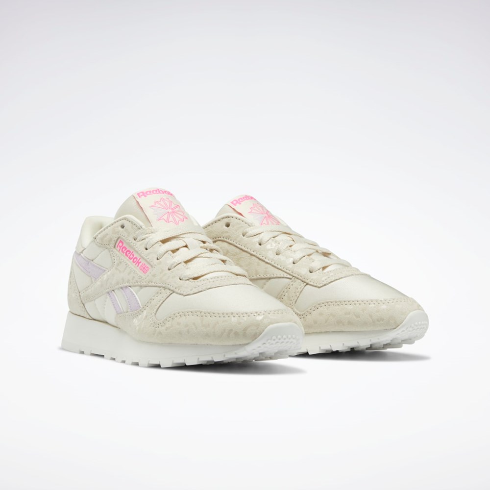 Reebok Classic Leather Shoes Alabaster / Chalk / Quartz Glow | GKF932156
