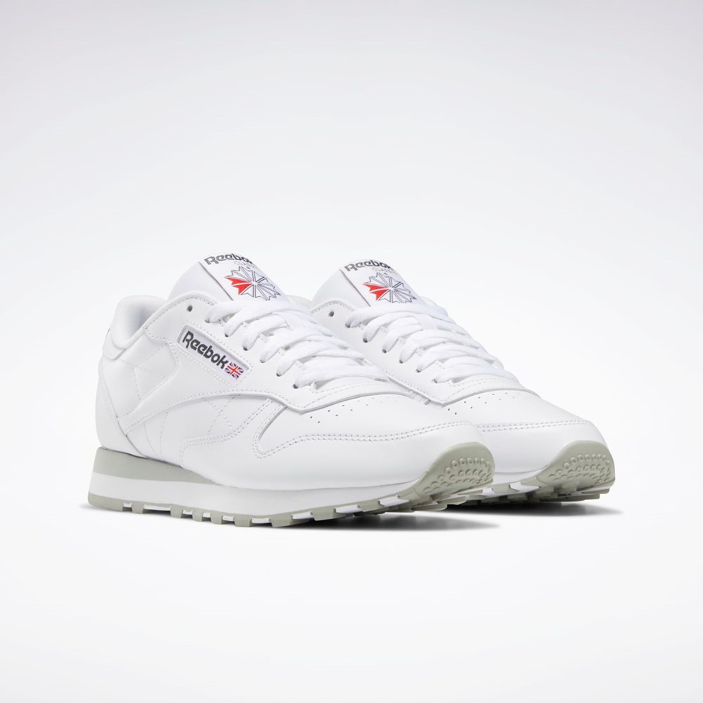 Reebok Classic Leather Shoes Hvide Grå Grå | ACY207648