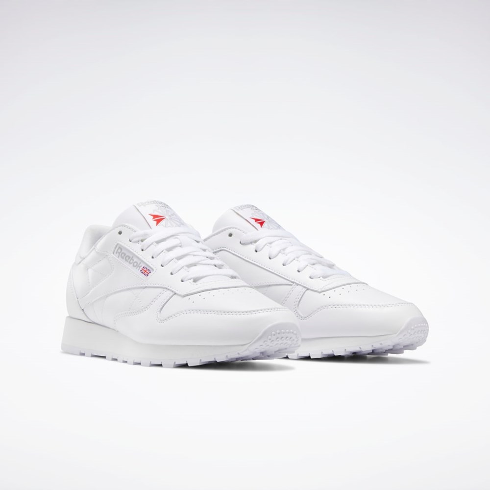 Reebok Classic Leather Shoes Hvide Hvide Grå | QOX467289