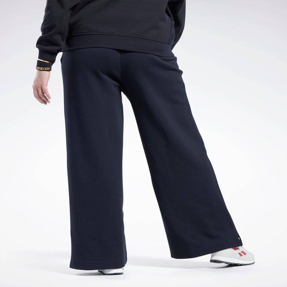 Reebok Classics Brede-Leg Pants (Plus Size) Sort | YAH874215