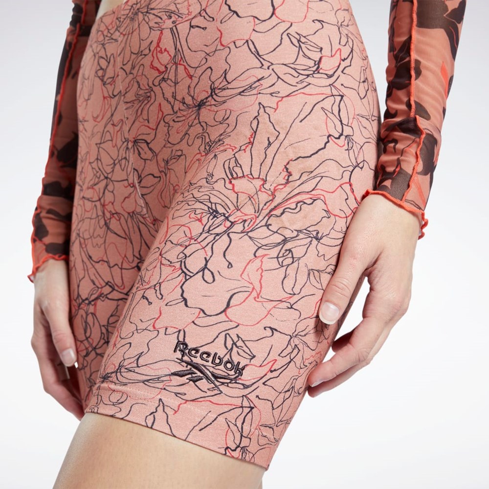 Reebok Classics Contour Floral Print Legging Shorts Koral | XHP329586