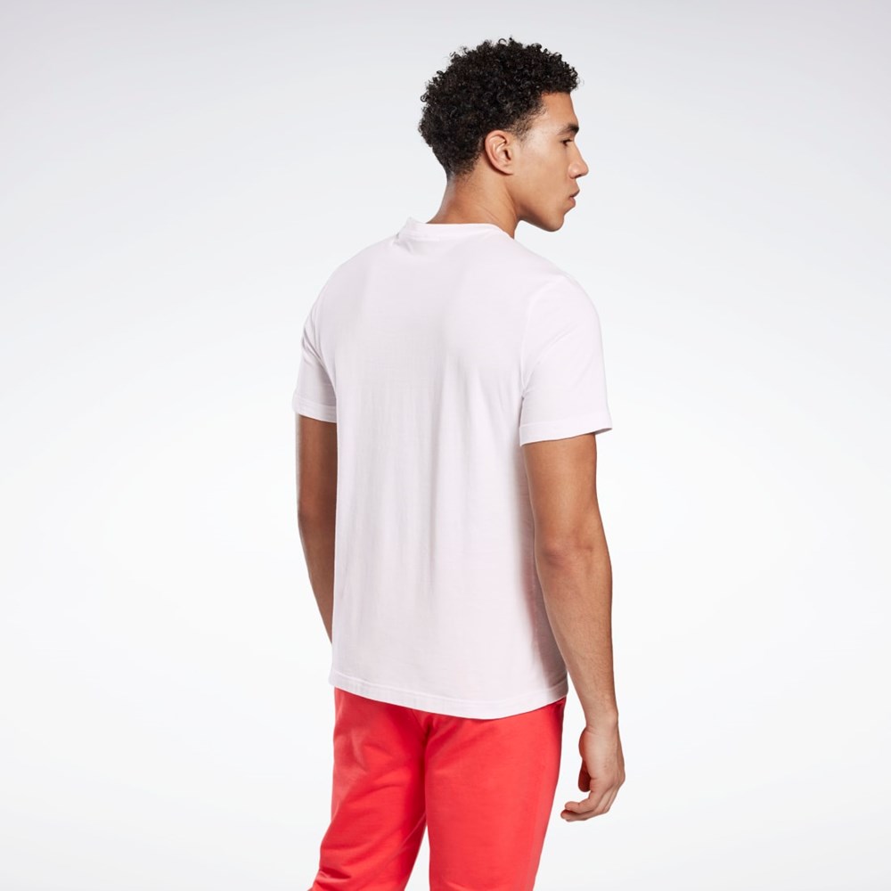 Reebok Grafisk Series Reebok Stacked Tee Hvide | VYE193267