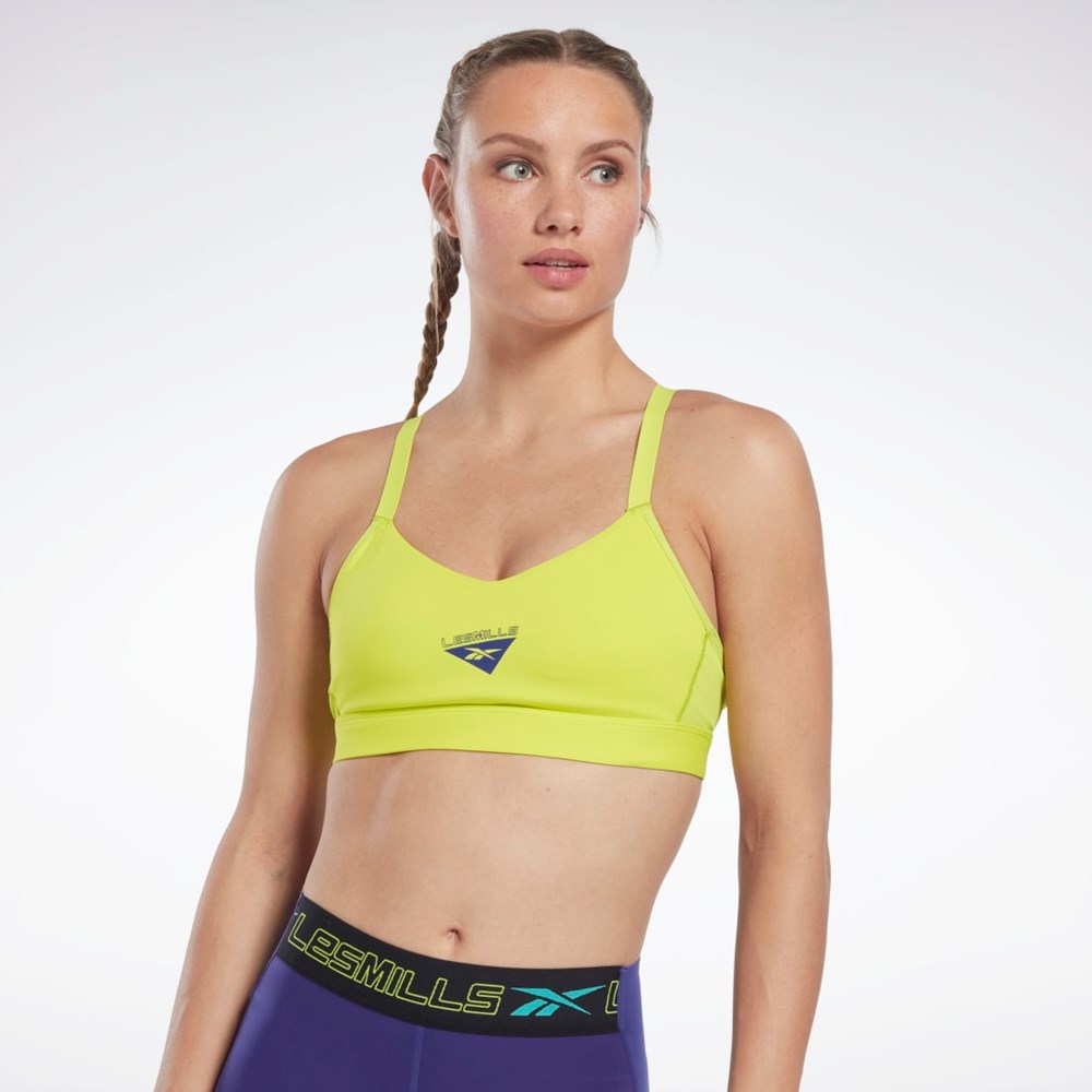 Reebok Les Mills® Reebok Lux Strappy Sports Bra Gul | TNB843021