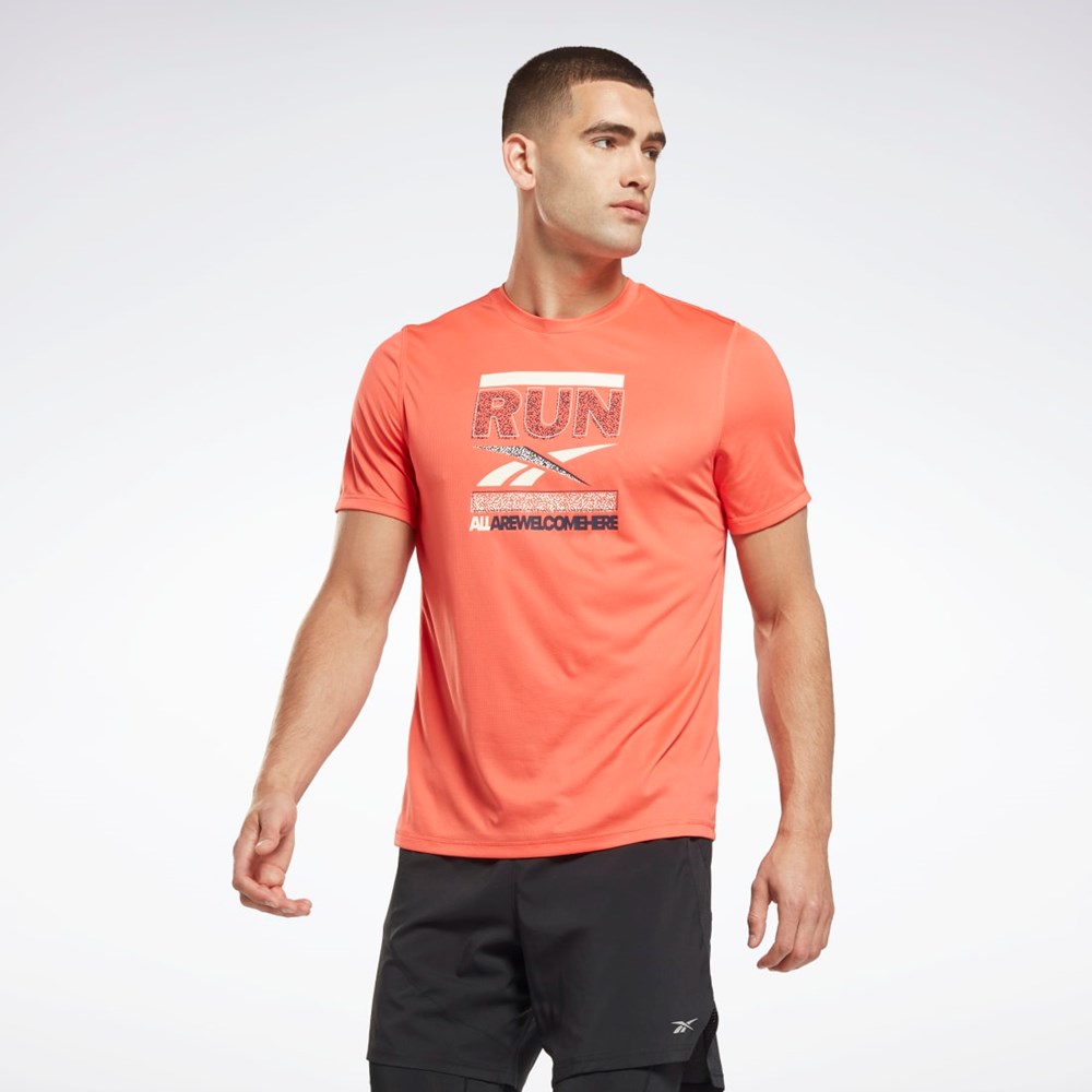 Reebok Løbe Grafisk T-Shirt Orange | APC124093