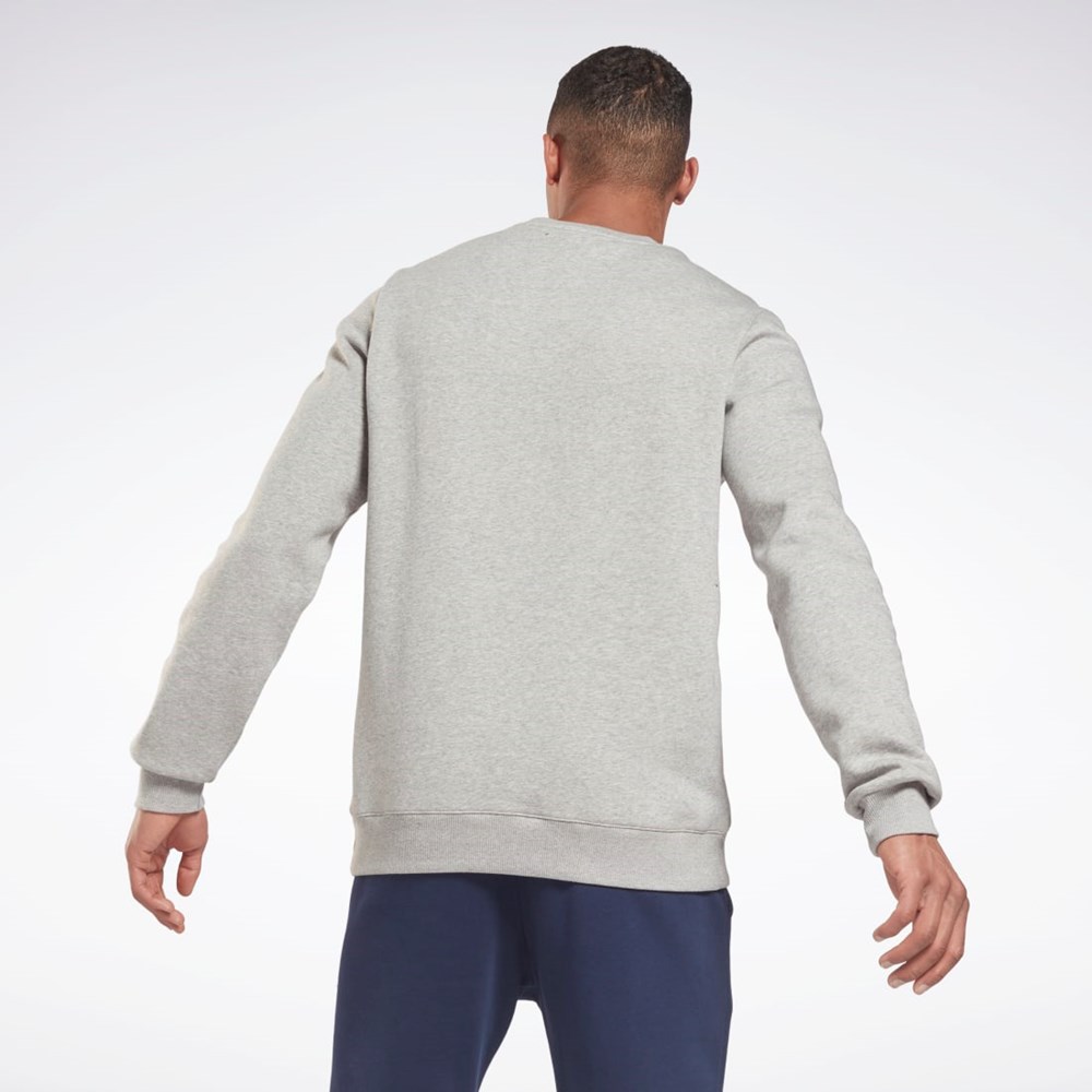 Reebok Reebok Identity Fleece Crew Sweatshirt Grå Sort | XIV138207