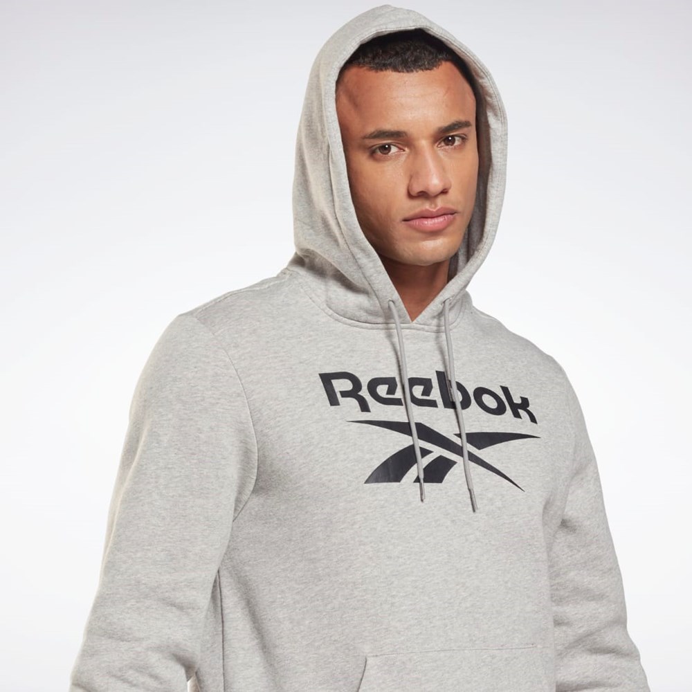 Reebok Reebok Identity Fleece Hoodie Grå Sort | JGX526130
