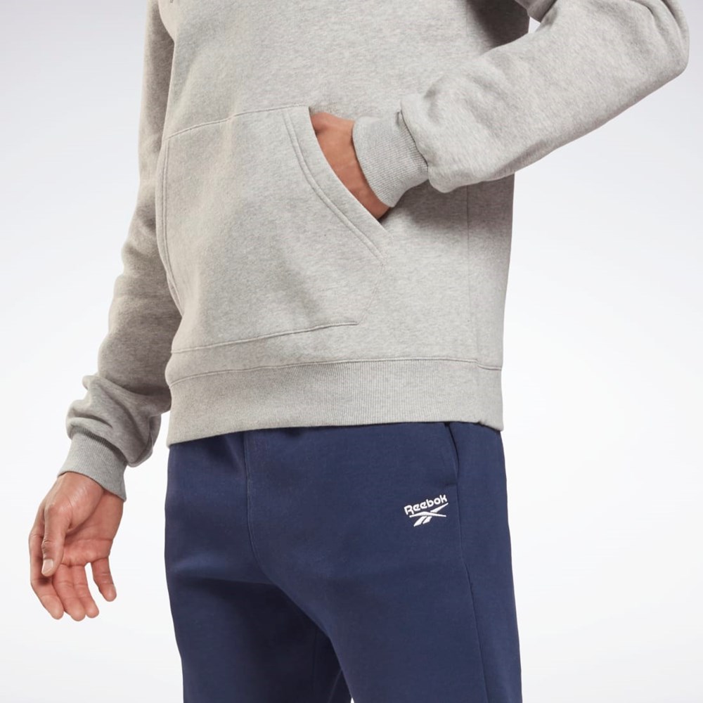 Reebok Reebok Identity Fleece Hoodie Grå Sort | JGX526130