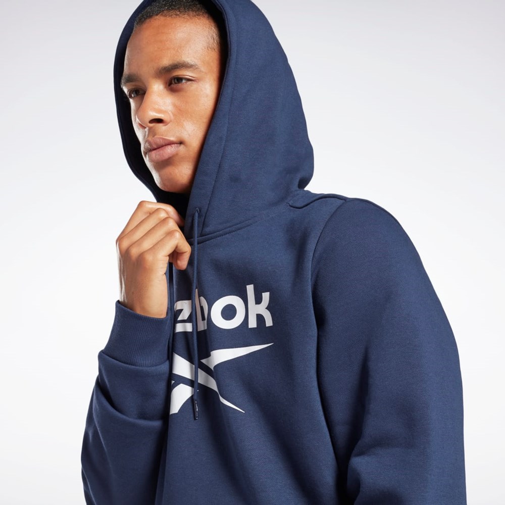 Reebok Reebok Identity Fleece Hoodie Mørkeblå | GMB651904