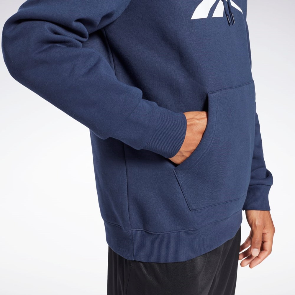 Reebok Reebok Identity Fleece Hoodie Mørkeblå | GMB651904