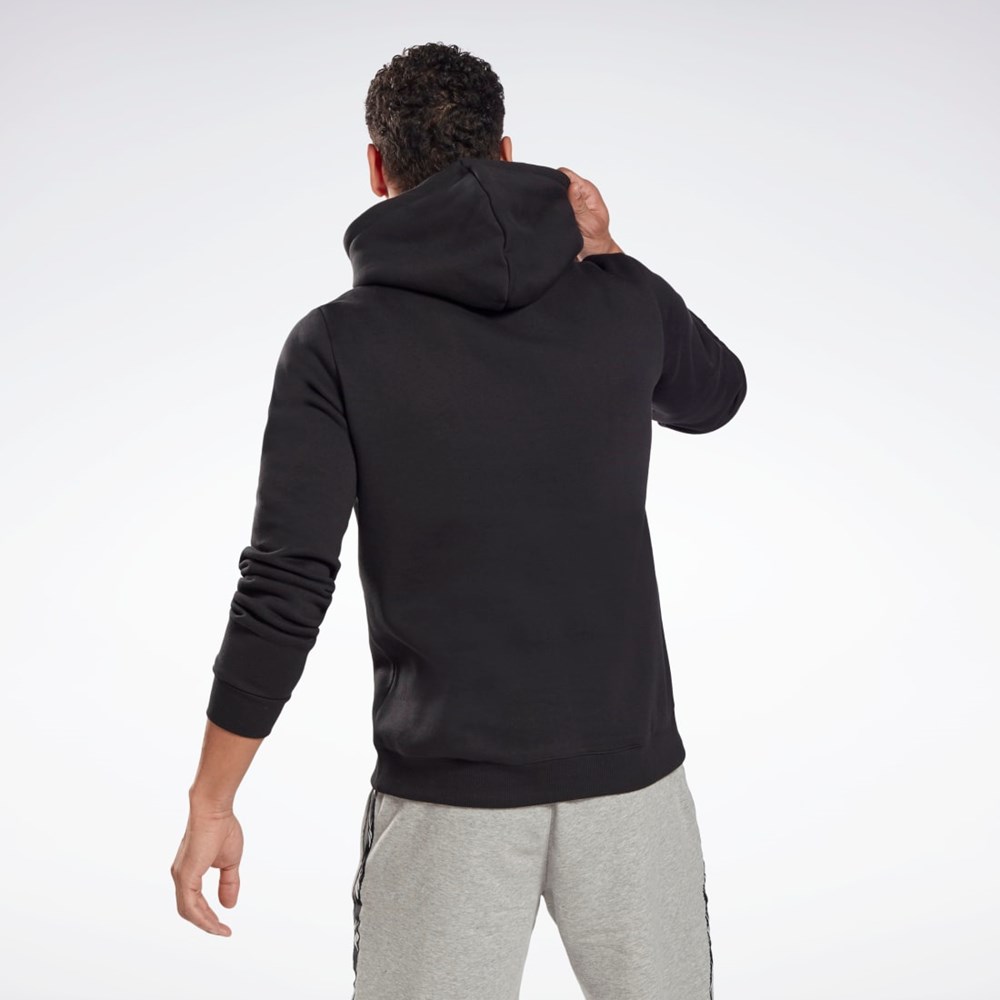 Reebok Reebok Identity Fleece Hoodie Sort Hvide | BSC650714