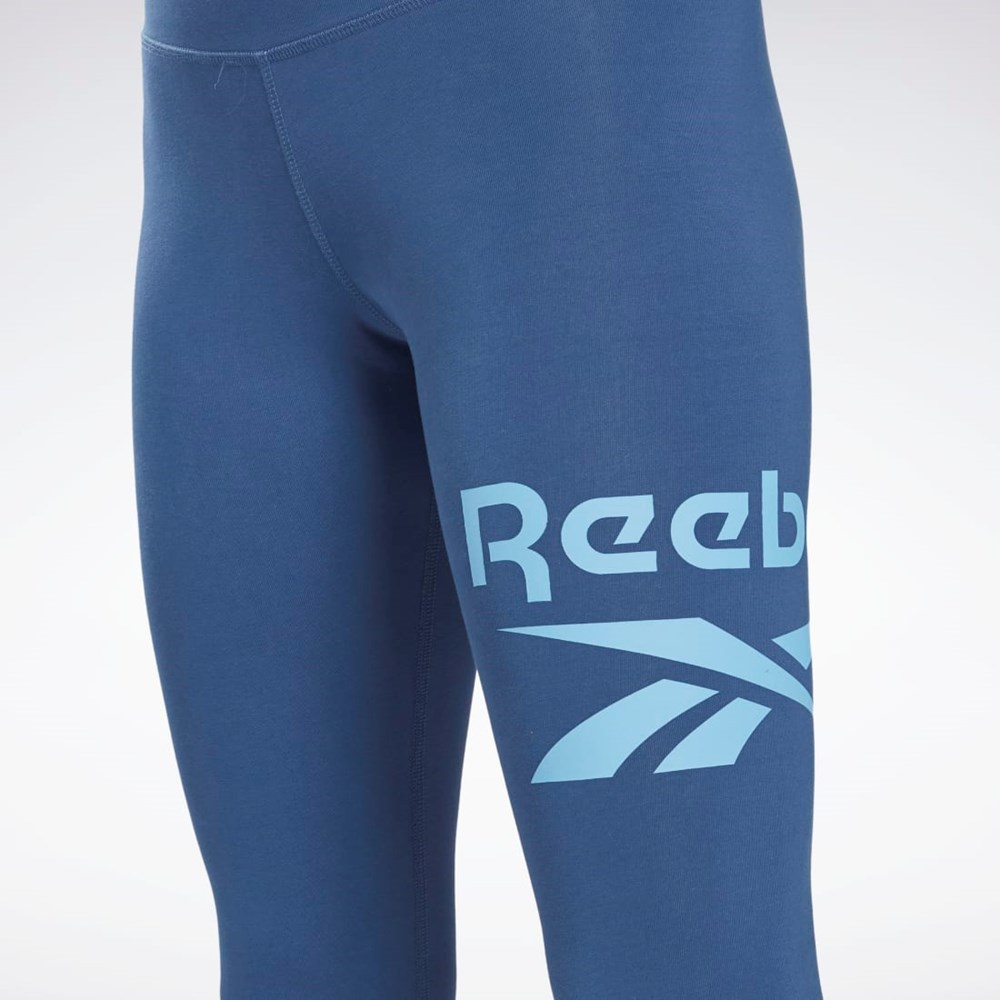 Reebok Reebok Identity Logo Leggings Blå | OXV687105