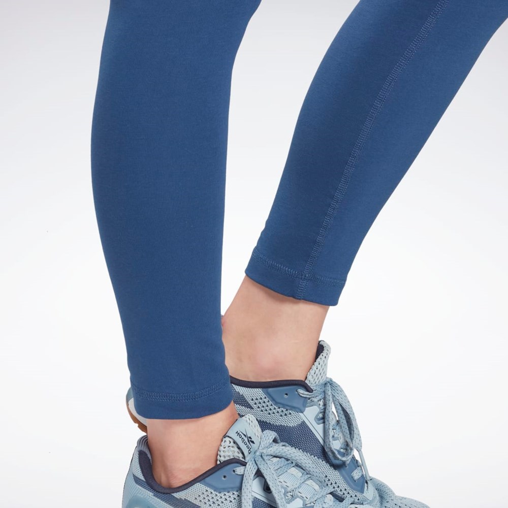 Reebok Reebok Identity Logo Leggings Blå | OXV687105