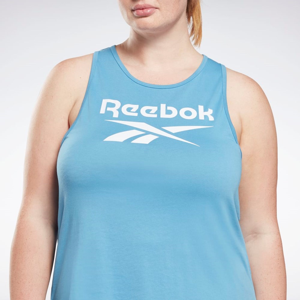 Reebok Reebok Identity Tank Top (Plus Size) Blå | UMZ564978