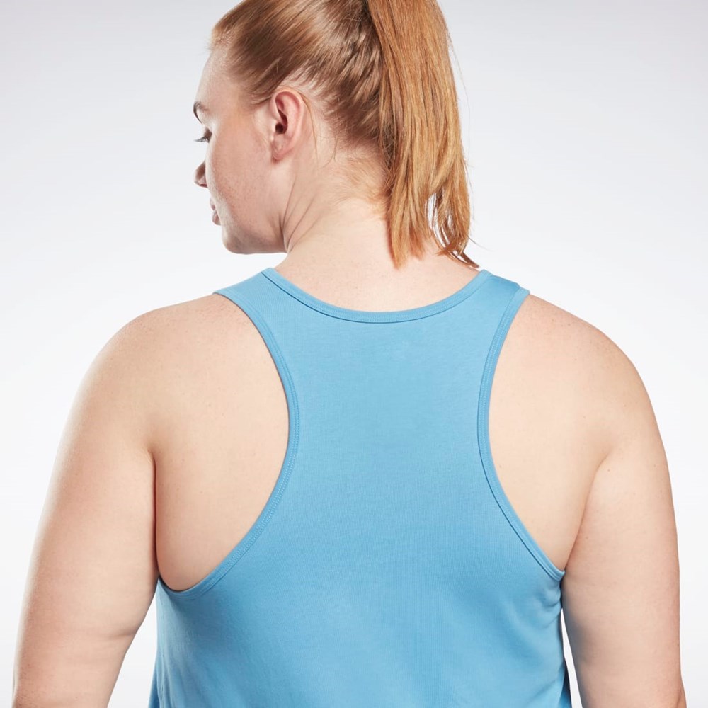 Reebok Reebok Identity Tank Top (Plus Size) Blå | UMZ564978