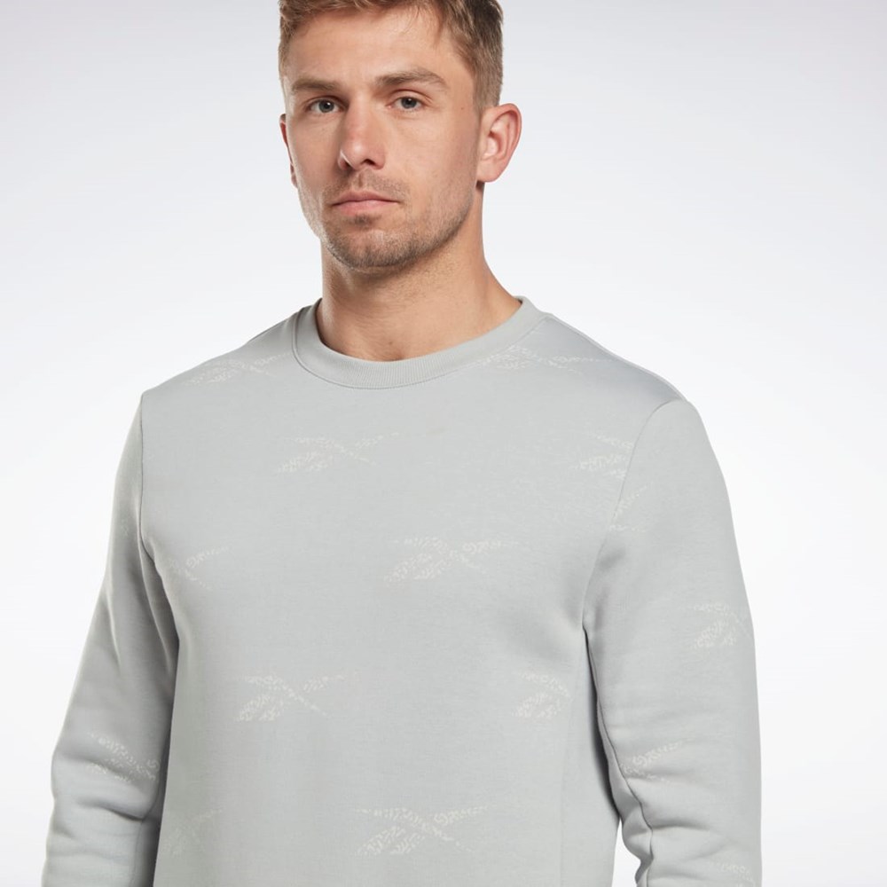 Reebok Reebok Identity Vector Fleece Crew Sweatshirt Grå | EGR823605