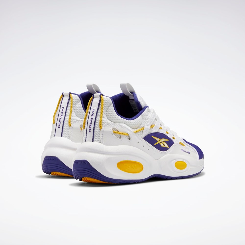 Reebok Reebok Solution Mid Basketball Shoes Hvide Lilla Gul | HFB236945
