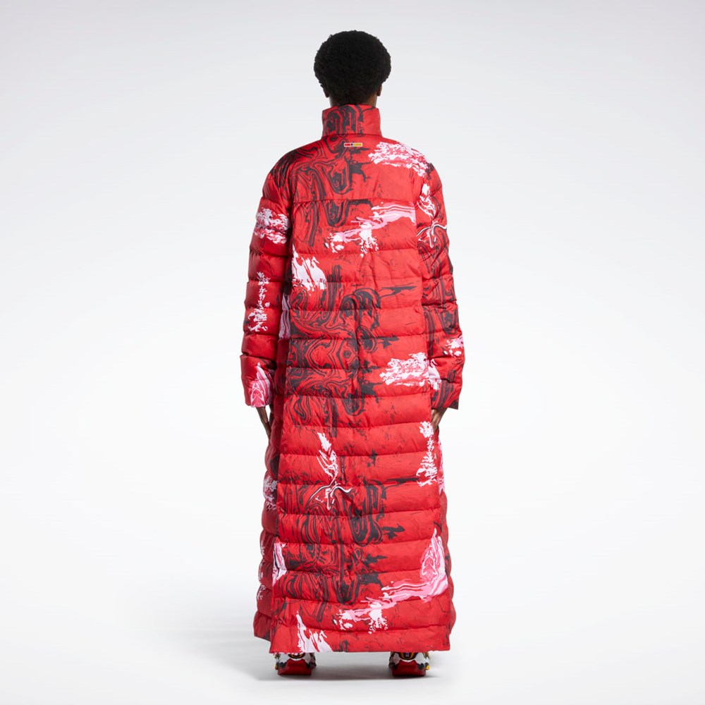 Reebok Reebok by Pyer Moss Long Polstret Coat Rød | ZVP532180