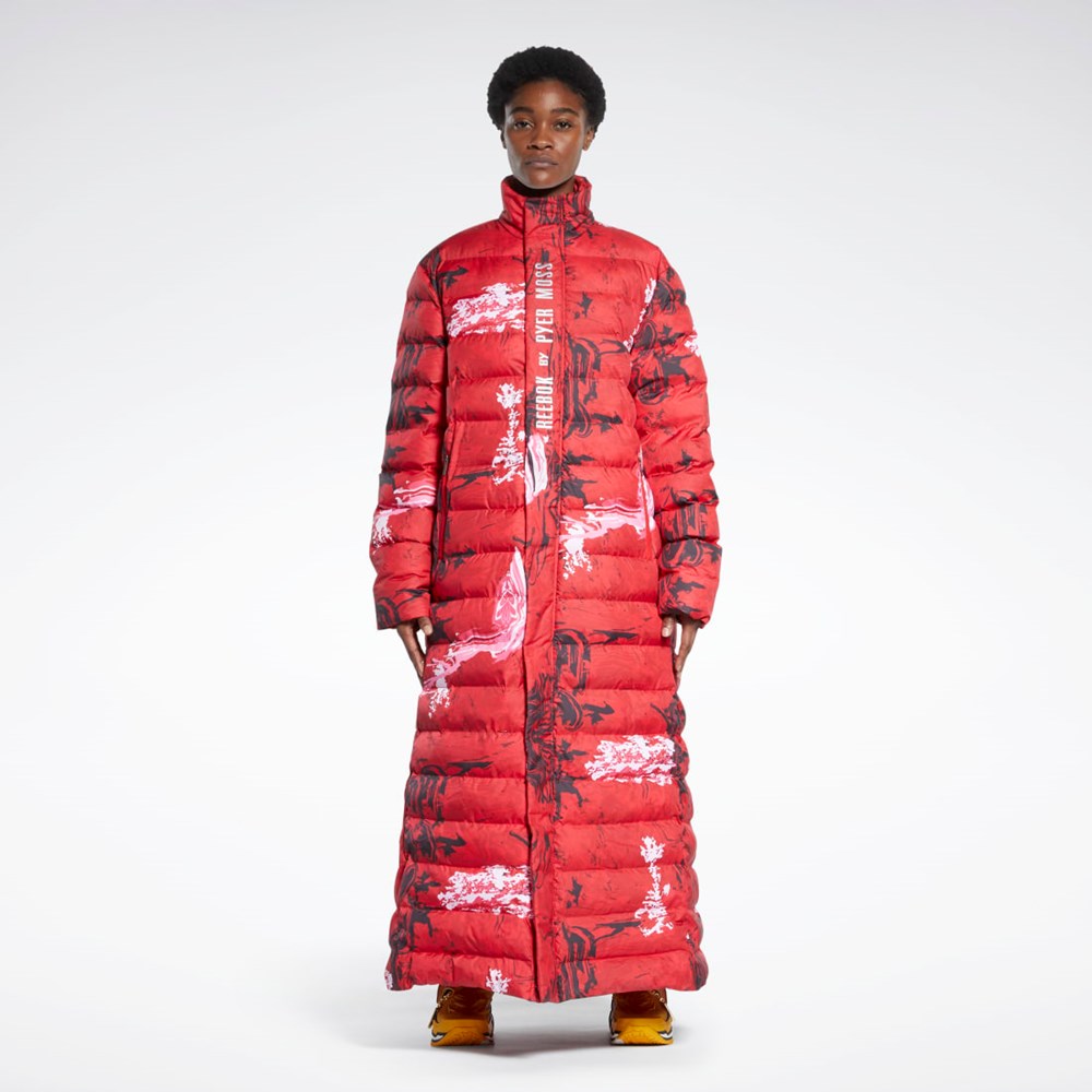 Reebok Reebok by Pyer Moss Long Polstret Coat Rød | ZVP532180