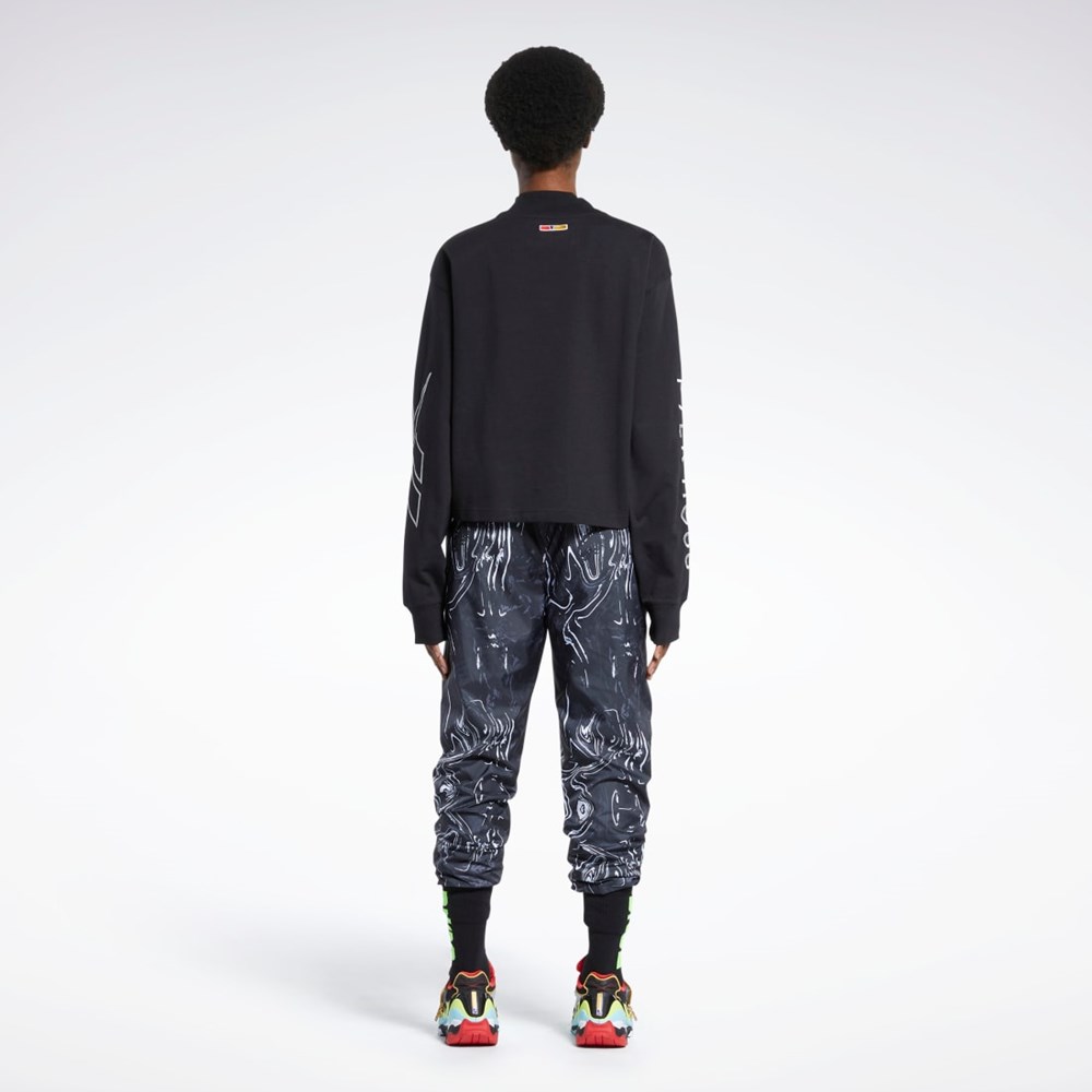 Reebok Reebok by Pyer Moss Turtleneck Long Sleeve T-Shirt Sort | JDX892705