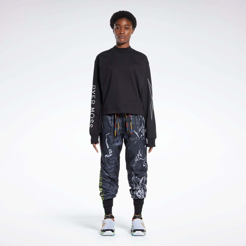 Reebok Reebok by Pyer Moss Turtleneck Long Sleeve T-Shirt Sort | JDX892705