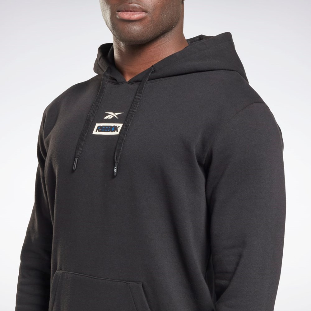 Reebok THERMOWARM+GRAPHENE Bomulds Hoodie Sort | GMI352916