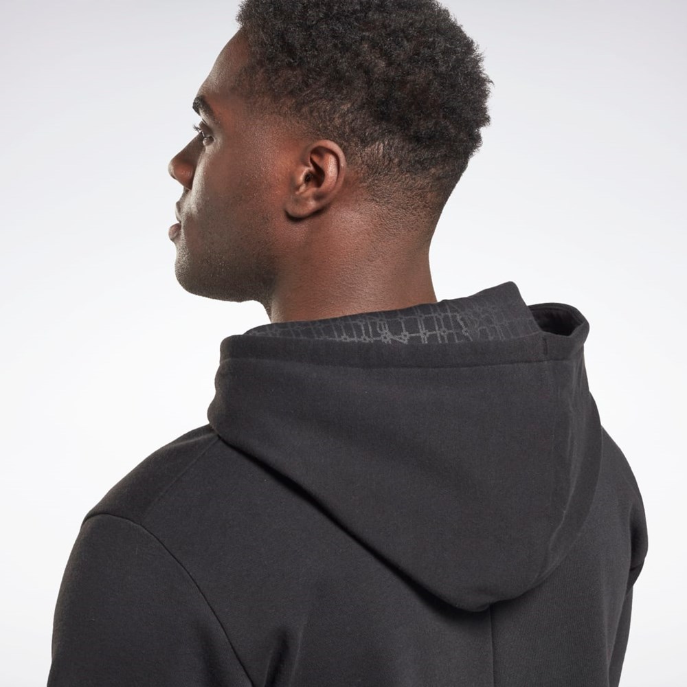 Reebok THERMOWARM+GRAPHENE Bomulds Hoodie Sort | GMI352916