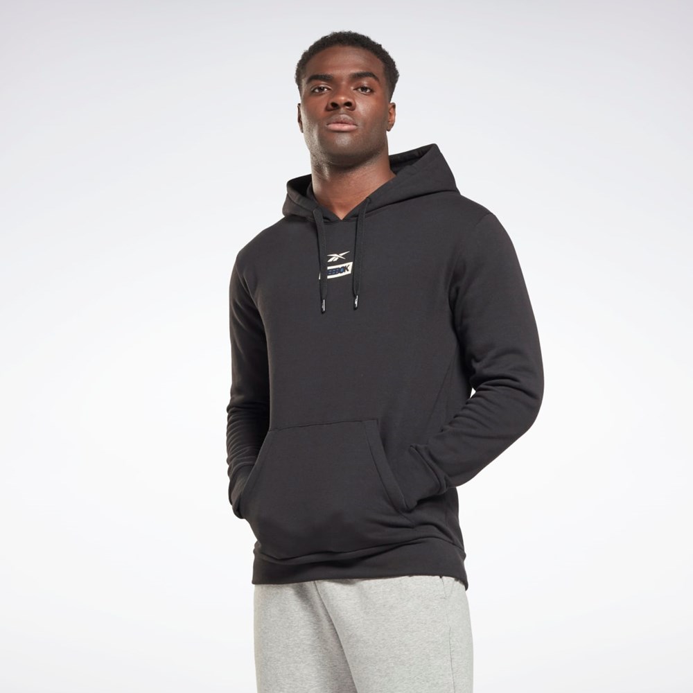 Reebok THERMOWARM+GRAPHENE Bomulds Hoodie Sort | GMI352916