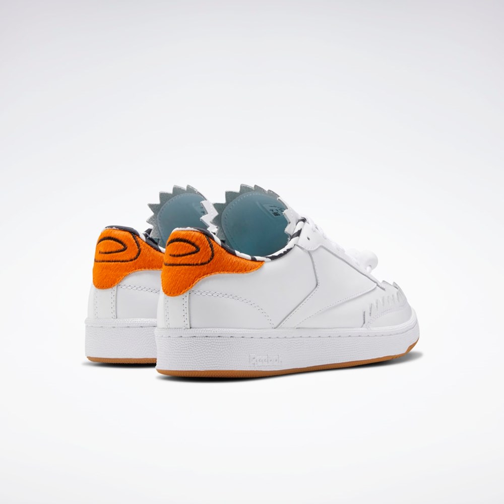 Reebok THE FLINTSTONES Club C Shoes Hvide Sort Orange | VPU159702