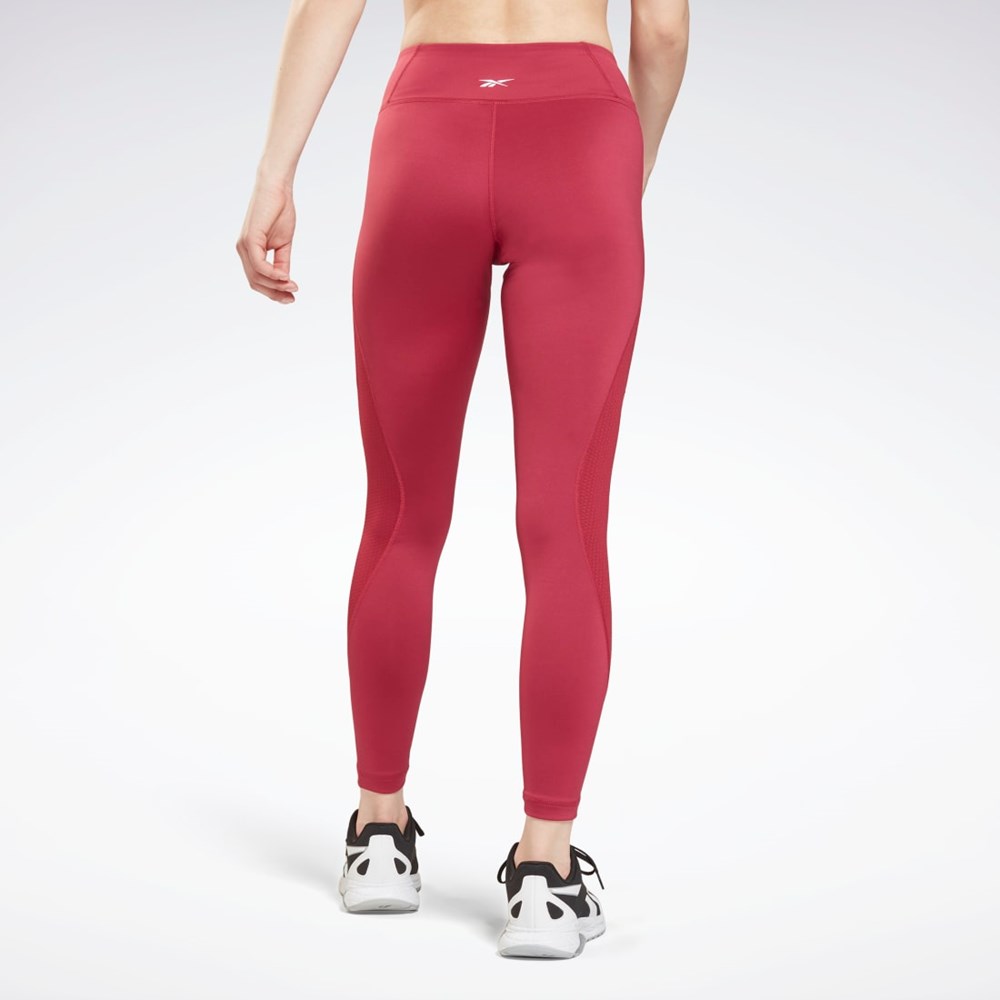 Reebok Workout Ready Mesh Leggings Punch Berry | ZLD584762