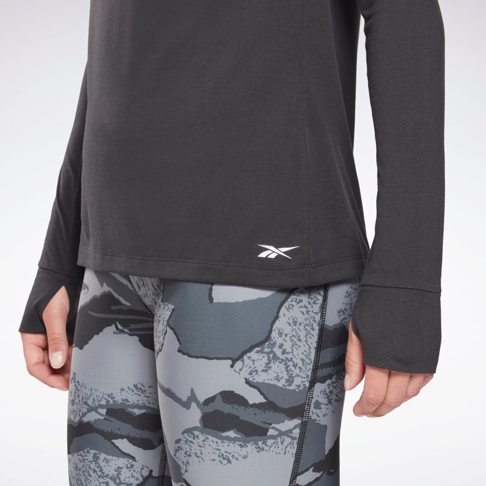 Reebok Workout Ready Supremium Long Sleeve T-Shirt Sort | JEF645107