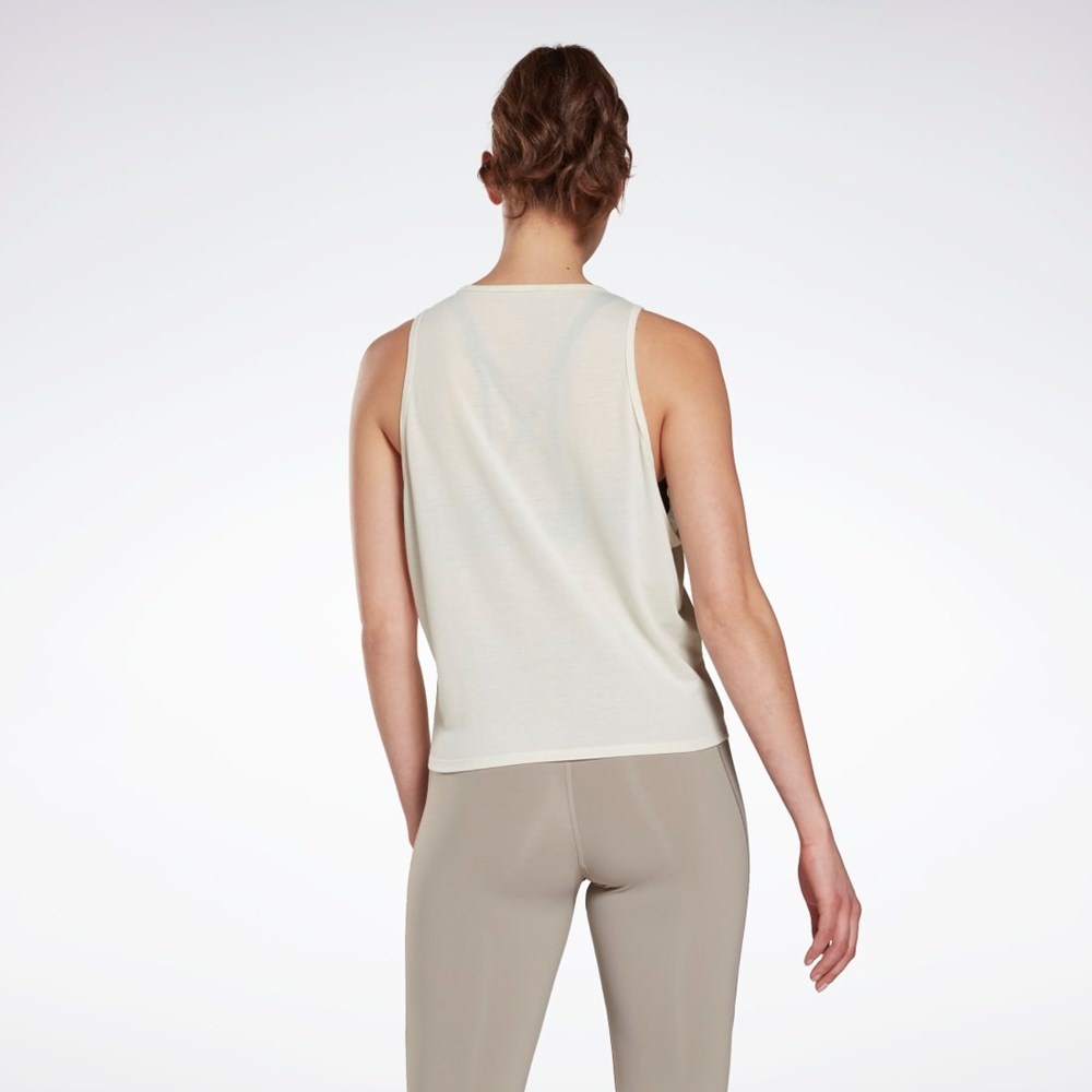 Reebok Yoga Long Tank Top Hvide | KNI256307