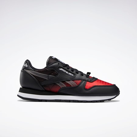 Reebok Anuel Classic Leather Shoes Sort Rød Hvide | MUG839065