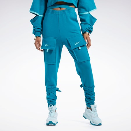 Reebok Cardi B Knit Pants Seaport Teal | FTZ046893