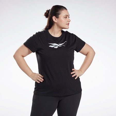 Reebok Grafisk Vector T-Shirt (Plus Size) Sort | EZJ582430