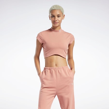 Reebok Reebok Classics Kort Sleeve Fitted Top Koral | CNB205843