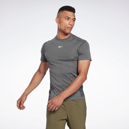 Reebok United By Fitness MyoKnit Seamless T-Shirt Sort | BGI527863