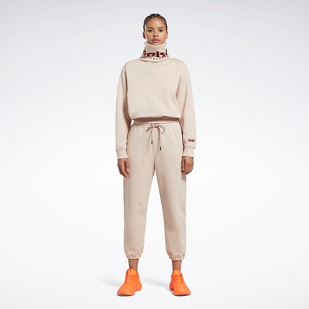 Reebok Victoria Beckham Cowl Neck Jumper Soft Ecru | WLI073624